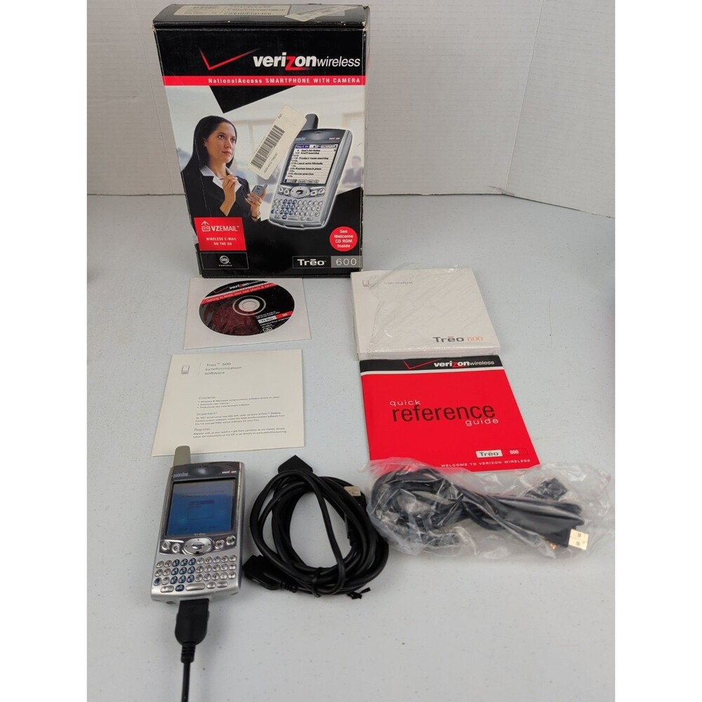 Palm Treo 600W For Verizon W/ Box And Accessories - Working - As Is -